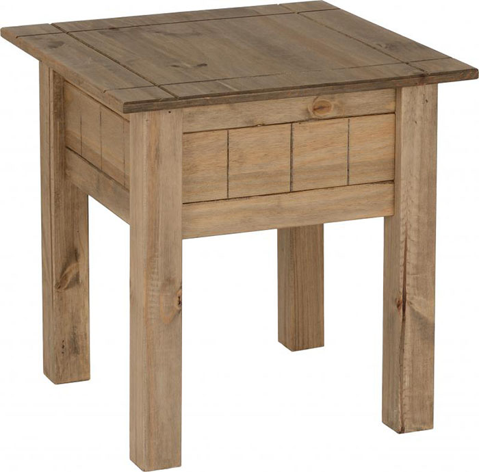 Panama Lamp Table in Natural Wax